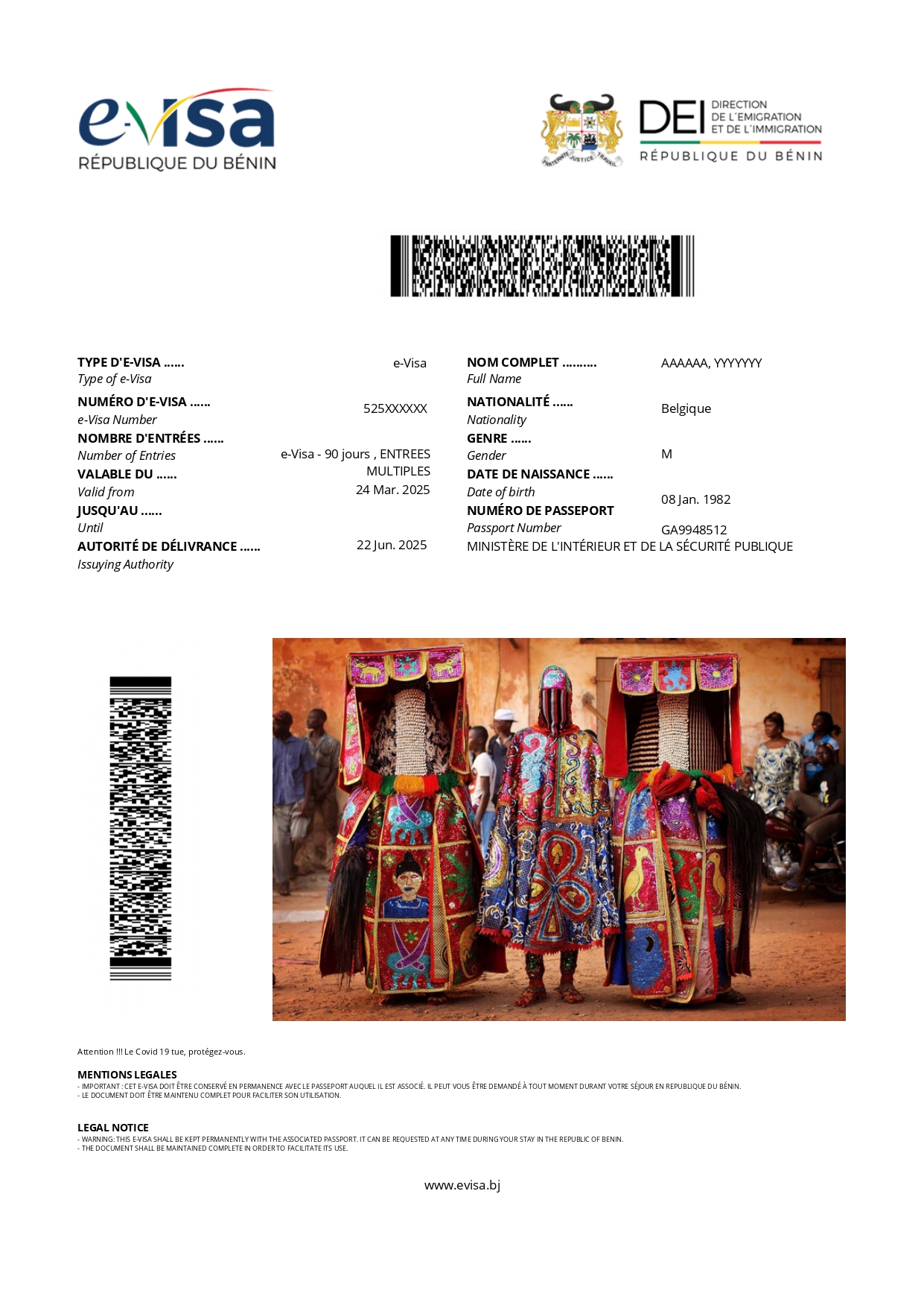 Demande de Visa